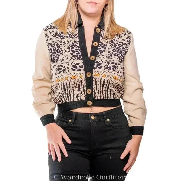 Vintage 1980’s does 1950’s Howard Wolf Floral Silky Cropped Jacket - Picture 4 of 10